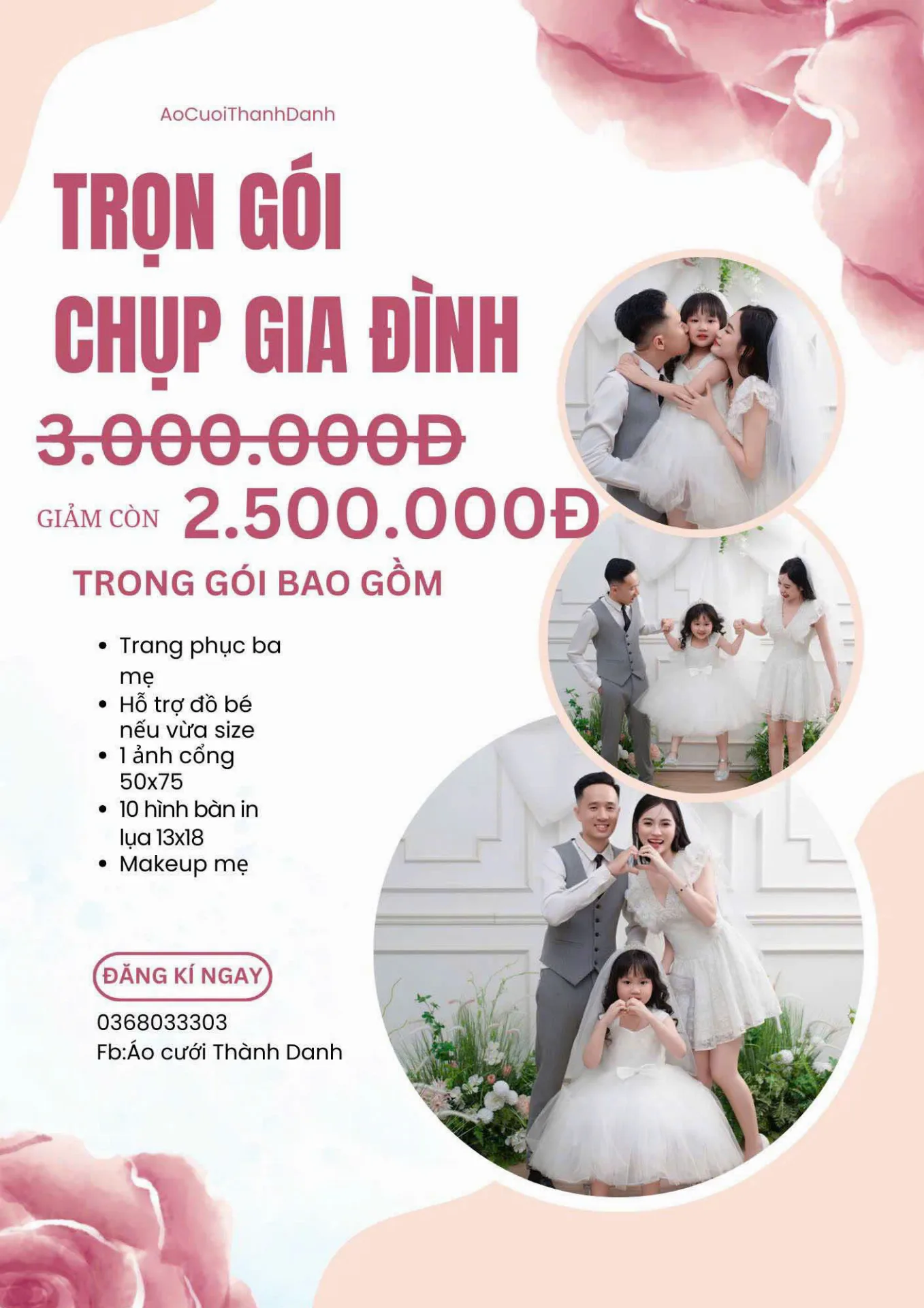 Trọn gói chụp ảnh gia đình 
